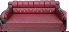 Safar King Seat Wale Leather 3 + 1 + 1 Sofa Set