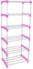 Saklak 6 LAYER METAL PIPE WARDROBE CLOTH RACK FOR CLOTHES STORAGE PP Collapsible Wardrobe