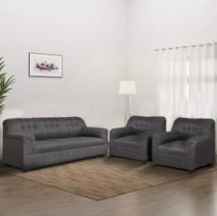 Sam Store Grey jute 5 Seater sofa Fabric 3 + 1 + 1 Sofa Set