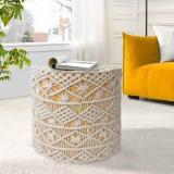 Saraswati Handicraft Natural Fiber Standard Ottoman