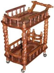 Sarfaraz sheesham wood serving trolley Solid Wood Bar Trolley