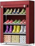 Sasimo 1 Door 4 Shelf Fabric Collapsible Carbon Steel Collapsible Wardrobe