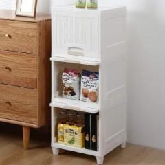 Sasimo 3 Layer Foldable Cabinet Plastic Cupboard For Storage Plastic Modular Drawer Plastic Free Standing Cabinet