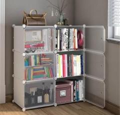 Sasimo Plastic Metal 6 Shelf Book Organiser Metal Open Book Shelf