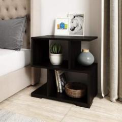 Searchformerch Bedside Table | Stylish Side Table | Wooden S Shape Table for Living Room | Engineered Wood Side Table