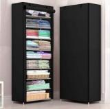 Seshekhu 1 Door 9 Shelf Fabric PP Carbon Steel Collapsible Wardrobe