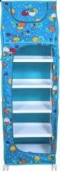 Seshekhu Baby 6 Shelve Unbreakable Material PVC Carbon Steel Collapsible Wardrobe