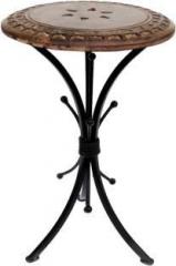 Shah Emporium Unique Design Rod Iron Stool table Solid Wood End Table