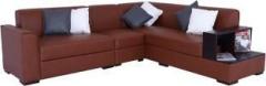 Shivshakti Leatherette 3 + 2 BROWN Sofa Set