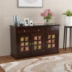 Shree Jeen Mata Enterprises SJME Solid Sheesham Wood Marwar Style Side Board/Storage Cabinet For Living Room Solid Wood Free Standing Sideboard