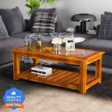 Shree Jeen Mata Enterprises Solid Sheesham Wood Coffee Table With Glass On Top For Living Room / Cafe . Solid Wood Coffee Table