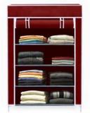 Shreesaket Collapsible Wardrobe STRONG PVC PIPE Carbon Steel Collapsible Wardrobe