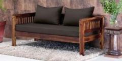 Shri Mintu's Solid Sheesham 2 Seater Sofa Set for Living Room Fabric 2 Seater Sofa