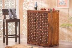 Shyam Enterprises Solid Wood Bar Cabinet