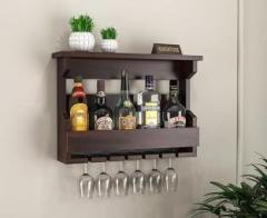 Sidhi Vinayak Furniture reneweture Solid Wood Bar Cabinet