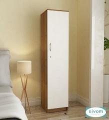 Sivom Jennifer Multipurpose 1 Door Wardrobe / Spacious Shelves with Hanging Rail Engineered Wood 1 Door Wardrobe