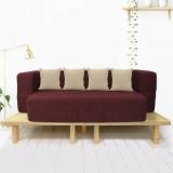 Sleep Spa Couch Washable JUTE Fabric 3 Seater Double Foam Fold Out Sofa Cum Bed