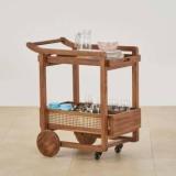 Smaart Craafts MOZAMBIQUESERVING TROLLEY Solid Wood Bar Trolley