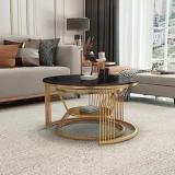 Soul Light Art Round Coffee Table, Modern Minimalist Coffee Table Metal Coffee Table