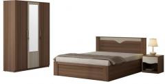 Spacewood Crescent Bedroom Set in Dark Acasia Finish