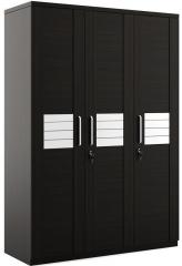 Spacewood Liberty Three Door Wardrobe in Natural Wenge and HG White Finish