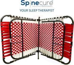 Spinecure Mattress Multipurpose Portable Folding Metal Cot | Portable Khat for Comfortable Sleeping Metal Single Bed