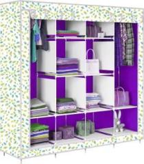 Spirited D2 Leaf Print Carbon Steel Collapsible Wardrobe