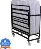 Springtek Folding Rollaway with 6 inches Mattress Metal Single Bed