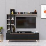 Spyder Craft Matte Finish M3 TV Unit With Wall Shelf Wall Mounted For Living Room Bedroom Engineered Wood TV Entertainment Unit