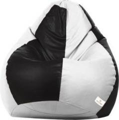 Star XXXL Classic Black and White Teardrop Bean Bag With Bean Filling