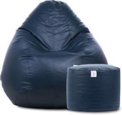 Star XXXL Classic Combo Navy Blue Teardrop Bean Bag With Bean Filling