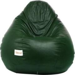 Star XXXL Classic Dark Green Teardrop Bean Bag With Bean Filling