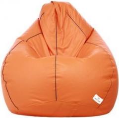 Star XXXL Orange with Navy Blue Piping Teardrop Bean Bag With Bean Filling