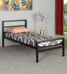 Steelwell | Lavender Bed with Headboard and Footboard, Heavy Mattress Platform, Noise Free Metal Single Bed