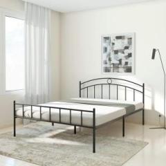 Steelwell | Lotus Bed with Headboard & Footboard, Sturdy Mattress Platform, Noise Free Metal Queen Bed