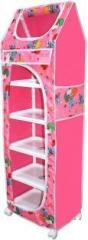 Strommi Multipurpose Baby Wardrobe with 6 Shelves Foldable Design PP Collapsible Wardrobe