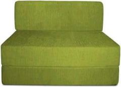 Style Crome 3x6 Feet One Seater Sofa Cum Bed Green Color Single Sofa Bed