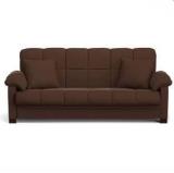 Style Crome PU Leather Style Crome Fold Out 3 Seater Sofa/Bed Single Sofa Bed