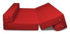 Style Crome Sofa Cum Bed 4X6 Feet Two Seater Sleeps & Comfortably Red Color Single Sofa Bed