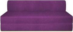 Style Crome Sofa Cum Bed 5x6 Feet Three Seater Purple Color Single Sofa Bed