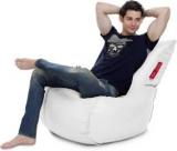 Style Homez XL Mambo XL Size Elegant White With Beans Lounger Bean Bag With Bean Filling