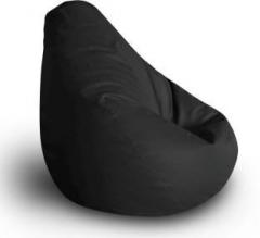 Style Homez XXL Classic XXL Size Black Color with Beans Teardrop Bean Bag With Bean Filling