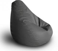 Style Homez XXL Classic XXL Size Grey Color with Beans Teardrop Bean Bag With Bean Filling