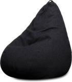 Style Homez XXL ORGANIX Collection, Organic Jute Fabric Classic Teardrop Bean Bag With Bean Filling