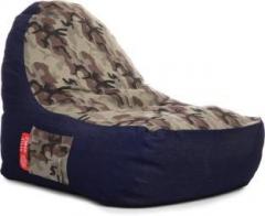 Style Homez XXL Urban Design Denim Canvas Camouflage Printed Chair XXL Size with Beans Bean Bag Chair With Bean Filling