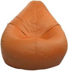 Styleco XL Orange Teardrop Bean Bag With Bean Filling