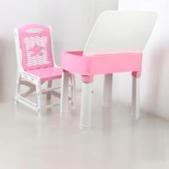 Sumoware study table pink color with chair 2 6 year old kids Plastic Study Table