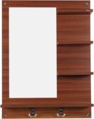 Sumwud Engineered Wood wall Dressing Mirror Table Cwalnut Engineered Wood Dressing Table