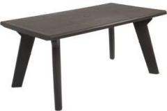 Supreme Bison Six Seater Dining Table, Wenge Plastic 6 Seater Dining Table