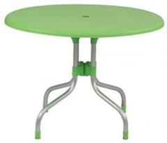 Supreme Cherry Plastic Four Seater Dining Table, Parrot Green Plastic 4 Seater Dining Table